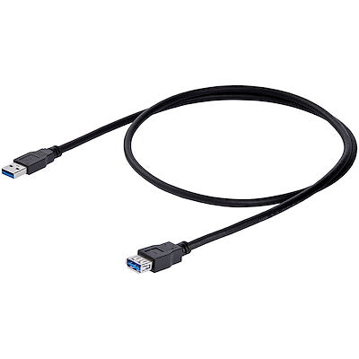 Cable De 1 Metro De Extension Alargador Pasivo Usb 3.0 Superspeed - Macho A Hembra Usb A - Extensor - Negro - Startech.Com Modelo, Usb3sext1mbk