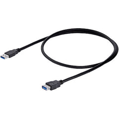 Cable De 1 Metro De Extension Alargador Pasivo Usb 3.0 Superspeed - Macho A Hembra Usb A - Extensor - Negro - Startech.Com Modelo, Usb3sext1mbk