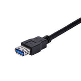 Cable De 1 Metro De Extension Alargador Pasivo Usb 3.0 Superspeed - Macho A Hembra Usb A - Extensor - Negro - Startech.Com Modelo, Usb3sext1mbk