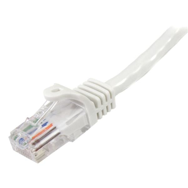 Cable De 10 Metros Blanco De Red Cat5e Ethernet Rj45 Sin Enganches - Latiguillo Snagless - Startech.Com Modelo, 45pat10mwh