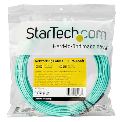 Cable De 10m De Fibra Optica Multimodo LC, UPC A LC, UPC OM4 – 50, 125µM – LOMMF, VCSEL - 100G - LSZH - baja perdida de inserción - startech.com modelo, 450fblclc10