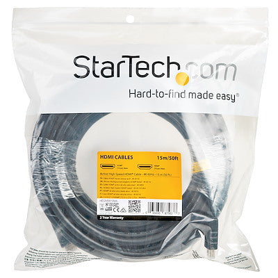 Cable De 15 Metros Hdmi Con Ethernet De Alta Velocidad Activo 4k - Cable Hdmi Cl2 Para Instalacion En Pared  - Startech.Com Modelo, Hd2mm15ma