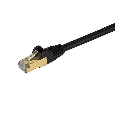 Cable De 2 Metros Cat6a Ethernet Negro - Cable De Red 10gb Cat6a Snagless Blindado Rj45 Poe De 100w - 10gbe Con Certificacion Ul, Tia - Startech.Com Modelo, C6aspat5bk