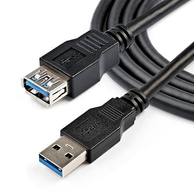 Cable De 2 Metros De Extension Alargador Pasivo Usb 3.0 Superspeed - Macho A Hembra Usb A - Extensor - Negro - Startech.Com Modelo, Usb3sext2mbk