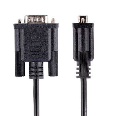 Cable De 3 Metros Serial Rs232 Para Modem Nulo, Crossover Cruzado Blindado, Cable Db9 Puerto Com Hembra A Macho Compatible Dte - Startech.Com Modelo, 9fmnm-3m-Rs232-Cable