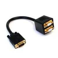 Cable De 30cm Duplicador Divisor De Video Vga De 2 Puertos - Multiplicador Splitter 2 Salidas - 2x Hembra Hd15 - Startech.Com Modelo Vgaspl1vv