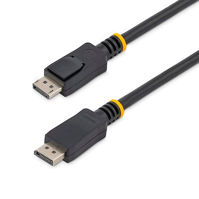 Cable De 5 Metros Displayport 4k Mbr Con Cierre De Seguridad Mediante Mecanismo De Bloqueo - 2x Macho Dp - Latches - Negro - Startech.Com Modelo Displ5m
