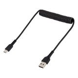 Cable De 50cm De Carga Usb A A Usb C, Cable Usb Tipo C En Espiral De Carga Rapida, Cable Usb 2.0 A A Usbc Negro - Startech.Com Modelo R2acc-50c-Usb-Cable