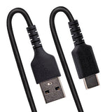 Cable De 50cm De Carga Usb A A Usb C, Cable Usb Tipo C En Espiral De Carga Rapida, Cable Usb 2.0 A A Usbc Negro - Startech.Com Modelo R2acc-50c-Usb-Cable