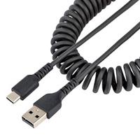 Cable De 50cm De Carga Usb A A Usb C, Cable Usb Tipo C En Espiral De Carga Rapida, Cable Usb 2.0 A A Usbc Negro - Startech.Com Modelo R2acc-50c-Usb-Cable