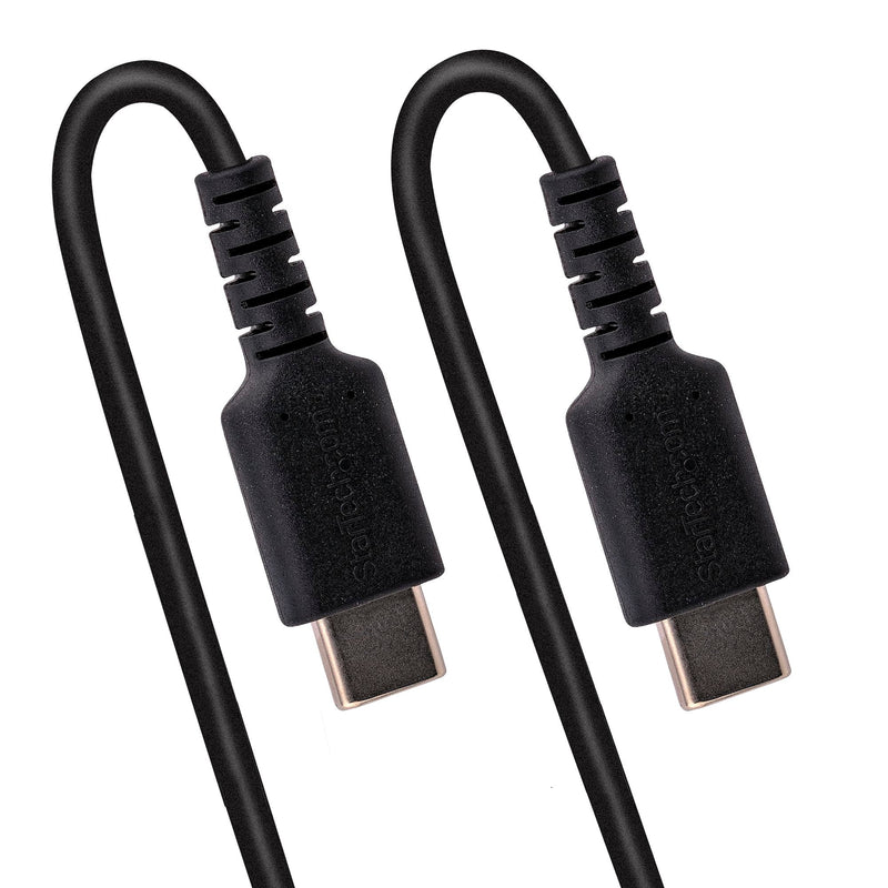 Cable De 50cm De Carga Usb C A Usb C, Cable Usb Tipo C En Espiral De Carga Rapida Y Servicio Pesado, Cable Usb 2.0 Usbc Negro - Startech.Com Modelo R2ccc-50c-Usb-Cable