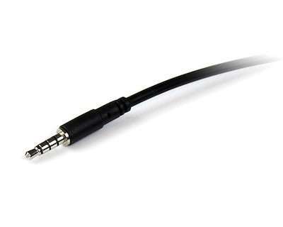 Cable De Audio De 2 Metros Extensor De Audífonos Y Diadema Headset Mini-Jack Con Plug De 3.5mm Y 4 Pines Macho A Hembra - Startech.Com Modelo Muhsmf2m