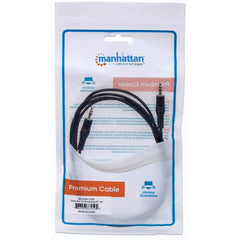 Cable De Audio Manhattan Estéreo 3.5mm Macho-Macho 1.8 metros Negro 334594