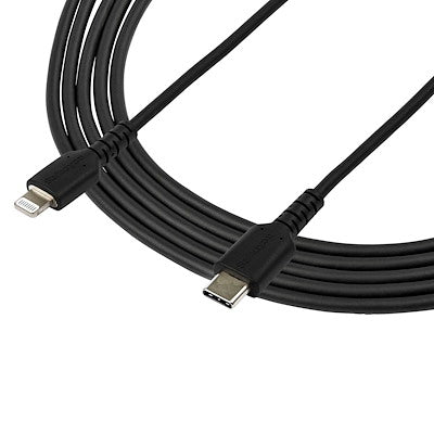 Cable De Carga De 2 Metros Usb-C A Lightning - Color Negro - Cable Usb De Carga Y Alta Resistencia - Certificado Mfi Apple - Startech.Com Modelo Rusbcltmm2mb