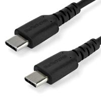 Cable De Carga De 2 Metros Usb C - De Carga Rapida Y Sincronizacion Usb 2.0 Tipo C A Usb C Para Laptop - Revestimiento Tpe De Fibra De Aramida M/M 60w Negro - Ipad Pro Surface - Startech.Com Modelo  Rusb2cc2m