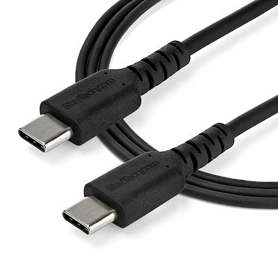 Cable De Carga De 2 Metros Usb C - De Carga Rapida Y Sincronizacion Usb 2.0 Tipo C A Usb C Para Laptop - Revestimiento Tpe De Fibra De Aramida M/M 60w Negro - Ipad Pro Surface - Startech.Com Modelo  Rusb2cc2m