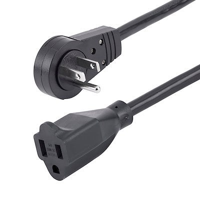 Cable De Corriente De 3 Metros De Extension - Cable De Alimentacion Rotativo Plano De 360° - Nema 5-15p A Nema 5-15r - 16awg - 15a 125v - Negro - 3 Puntas - Ul - Startech.Com Modelo Rtpac10110