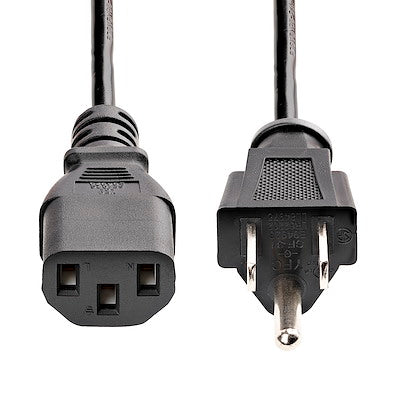 Cable De Corriente De 7.6 Metros Estándar De Alimentación De Computadora, Nema 5-15p A C13, 10a 125v, 18awg, Cable De Repuesto Para Impresora - Startech.Com Modelo Pxt10125