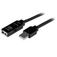 Cable De Extensión Alargador De 10 Metros Usb 2.0 Hi Speed Alta Velocidad Activo Amplificado - Macho A Hembra Usb A - Negro - Startech.Com Modelo Usb2aaext10m