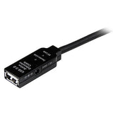 Cable De Extensión Alargador De 15 Metros Usb 2.0 Hi Speed Alta Velocidad Activo Amplificado - Macho A Hembra Usb A - Negro - Startech.Com Modelo Usb2aaext15m