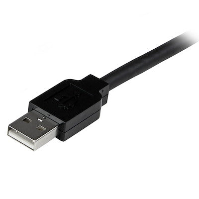 Cable De Extensión Alargador De 15 Metros Usb 2.0 Hi Speed Alta Velocidad Activo Amplificado - Macho A Hembra Usb A - Negro - Startech.Com Modelo Usb2aaext15m