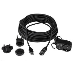 Cable De Extensión Alargador De 15 Metros Usb 2.0 Hi Speed Alta Velocidad Activo Amplificado - Macho A Hembra Usb A - Negro - Startech.Com Modelo Usb2aaext15m