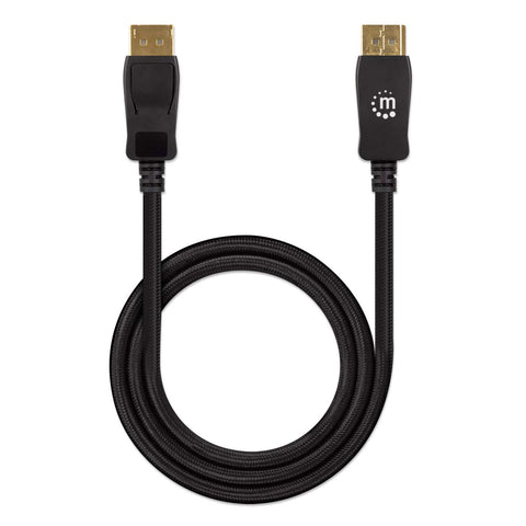 Cable Displayport Manhatan V1.4 Macho-Macho 1.0m Negro 8k@60hz/4k@120hz 353595