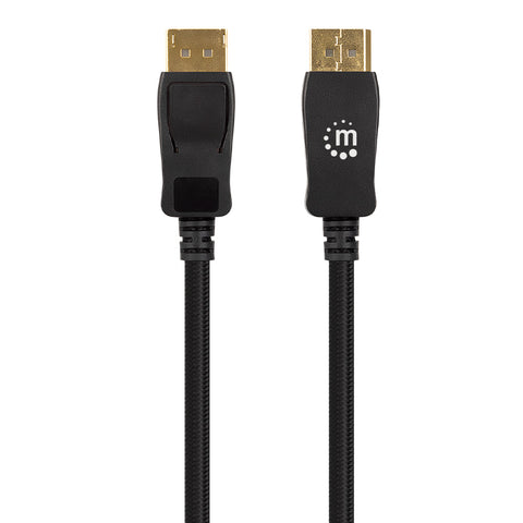 Cable Displayport Manhatan V1.4 Macho-Macho 3.0 Metros Negro 8k@60hz/4k@120hz 353625