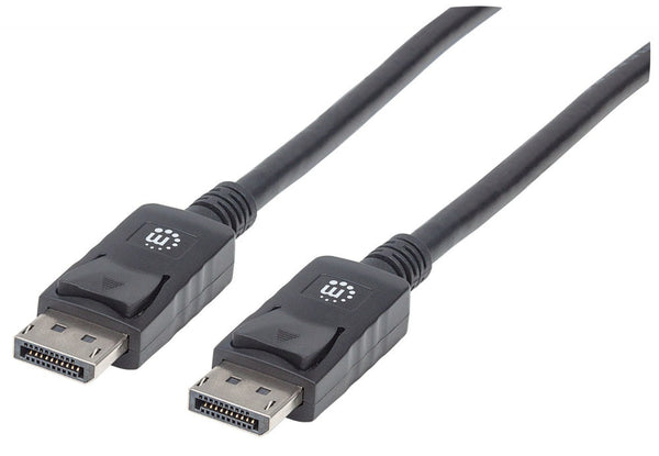 Cable Displayport Manhattan Macho-Macho 1 Metro Negro Blindado 4k@60hz 306935