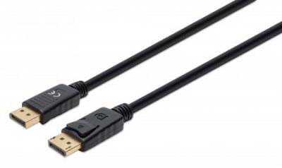 Cable Displayport Manhattan v1.4 Macho-Macho, 2.0 Metros negro econ. 8k60hz 355575