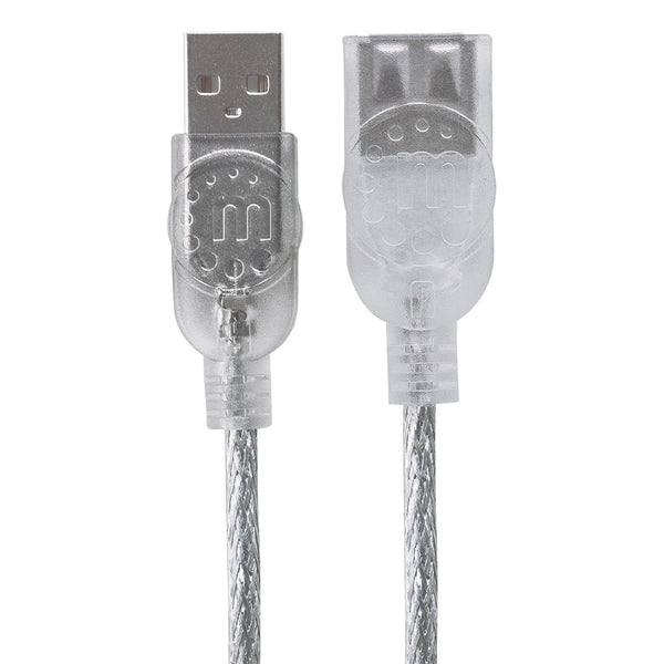 Cable Extension Manhattan Usb V2.0 Macho-Hembra 1.8 Metros Plateado 480 Mbps 336314