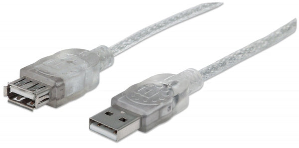 Cable Extension Manhattan Usb V2.0 Macho-Hembra 3.0 Metros Plateado 480 Mbps 340496