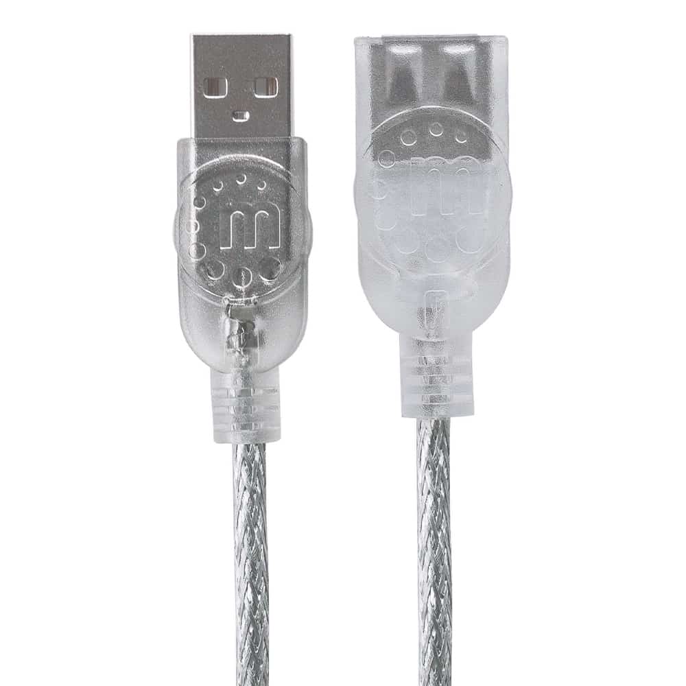 Cable Extensión Manhattan Usb V2.0 Macho-Hembra 4.5 Metros Plateado 480 Mbps 340502
