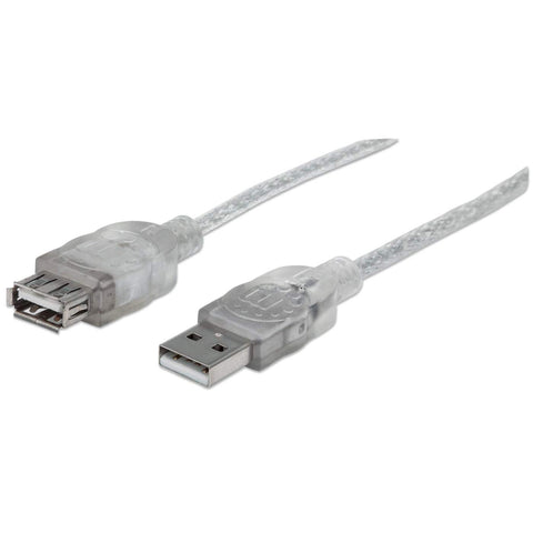 Cable Extensión Manhattan Usb V2.0 Macho-Hembra 4.5 Metros Plateado 480 Mbps 340502