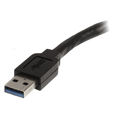 Cable Extensor De 10 Metros Usb 3.0 Superspeed Activo - Permite Conexión En Cascada De Hasta 2 Niveles - Usb A Macho A Hembra - Negro - Startech.Com Modelo Usb3aaext10m