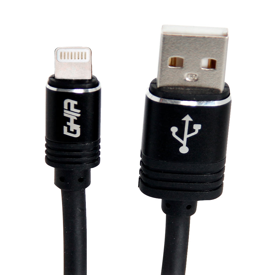 Cable Ghia Tipo Lightning 2.0 Metros, Usb 2.1 Color Negro