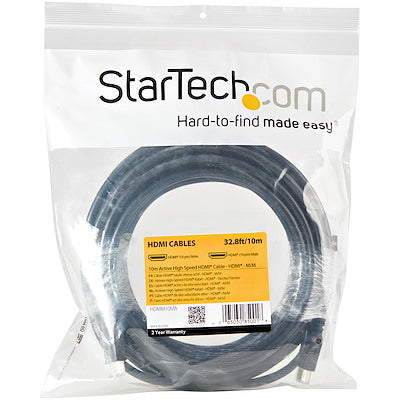 Cable Hdmi De 10 Metros De Alta Velocidad - 2x Hdmi Macho - Negro - Ultra Hd 4k X 2k - Startech.Com Modelo Hdmm10m