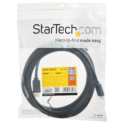 Cable Hdmi De 5 Metros De Alta Velocidad Premium Con Ethernet - 4k 60hz - Cable Para Blu-Ray Ultrahd 4k 2.0 - Startech.Com Modelo Hdmm5mp