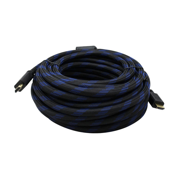 Cable Hdmi Ghia 15 Metros Reforzado Para Uso Rudo Cobre 4k A 60hz Ethernet Bolsa