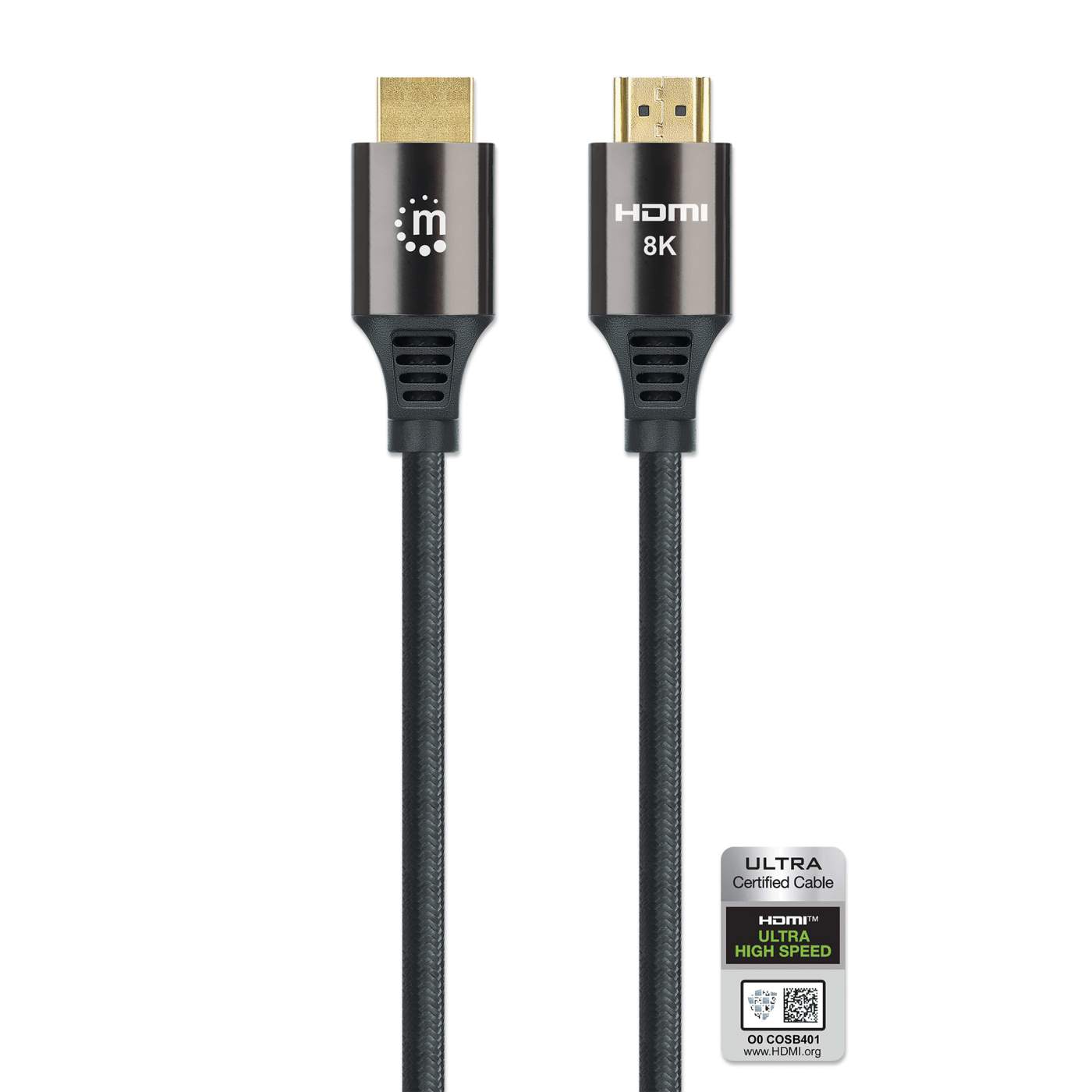 Cable Hdmi Manhattan 2.1 Textil M-M 2.0M, 8K@60Hz, 355940