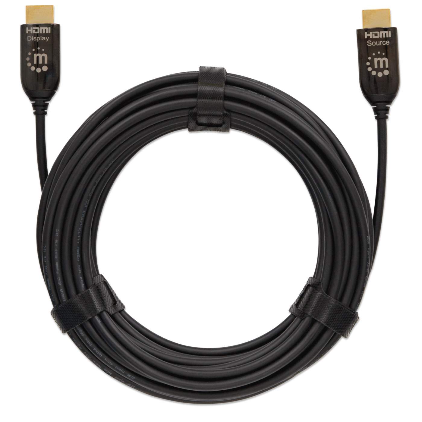 Cable Hdmi Optico Activo Plenum Macho-Macho 30 Metros Negro Manhattan 355438