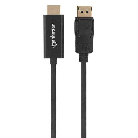 Cable Manhattan Displayport-Hdmi Macho-Macho 1080p 3.0 Metros Negro 153188