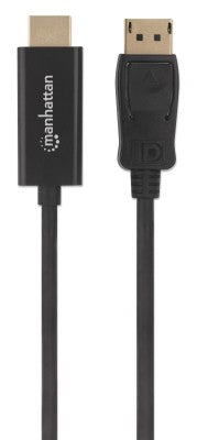 Cable Manhattan Displayport-Hdmi Macho-Macho 4ka60hz 1.0 Metros Negro 153195