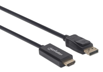 Cable Manhattan Displayport-Hdmi Macho-Macho 4ka60hz 1.0 Metros Negro 153195