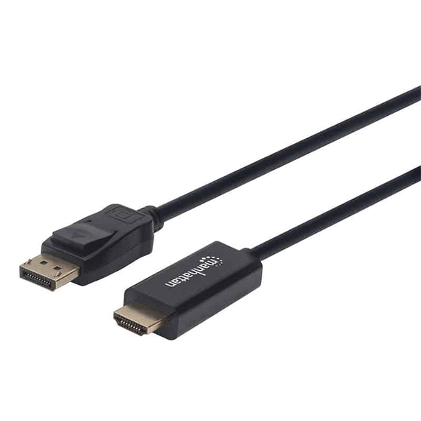 Cable Manhattan Displayport-Hdmi Macho-Macho 4ka60hz 1.0 Metros Negro 153195