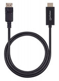 Cable Manhattan Displayport-Hdmi Macho-Macho 4ka60hz 1.0 Metros Negro 153195