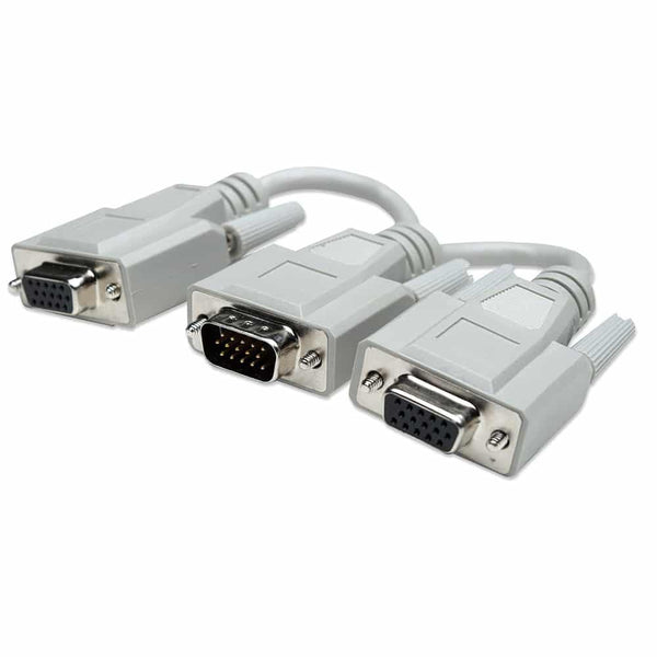 Cable Manhattan En Y Vga Para Monitor 1 Metros A 2 H-Hd15, 15cm 328302