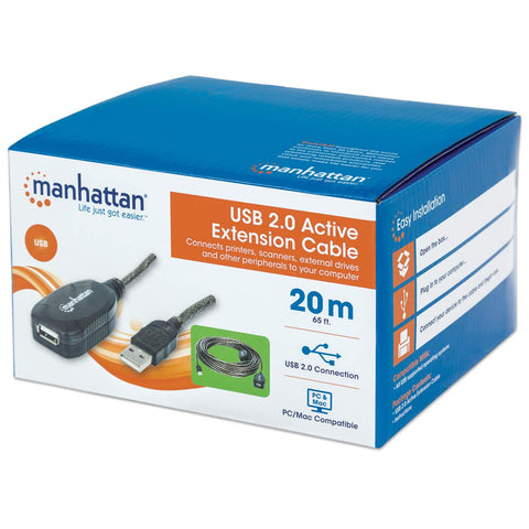 Cable Manhattan Usb 2.0 Extension Activa 20 Metros Encadenable 150958