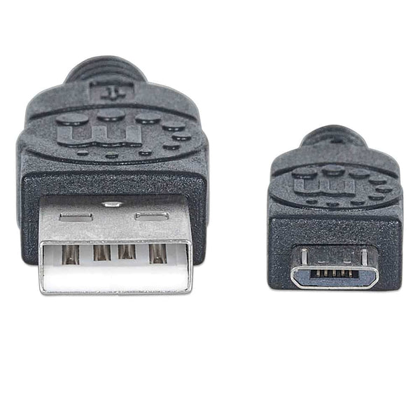 Cable Manhattan Usb A Macho - Micro B Macho 0.5 Metros Negro 325677