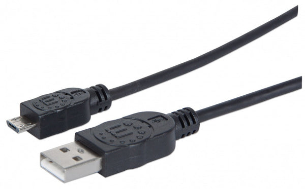 Cable Manhattan Usb A Macho - Micro B Macho 1.8 Metros Negro 307178